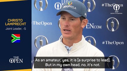 Amateur Lamprecht surprised but confident as he shares Open lead