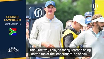 Amateur Lamprecht surprised but confident as he shares Open lead