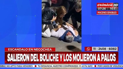 Escándalo en Necochea: brutal ataque a un patovica a la salida del boliche