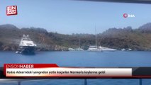 Rodos Adası'ndaki yangından yatla kaçanlar Marmaris koylarına geldi