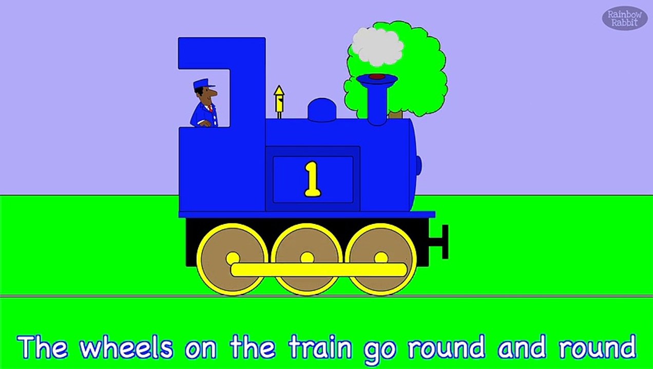 The Wheels On The Train | #shorts | NURSERY RHYME | Rainbow Rabbit