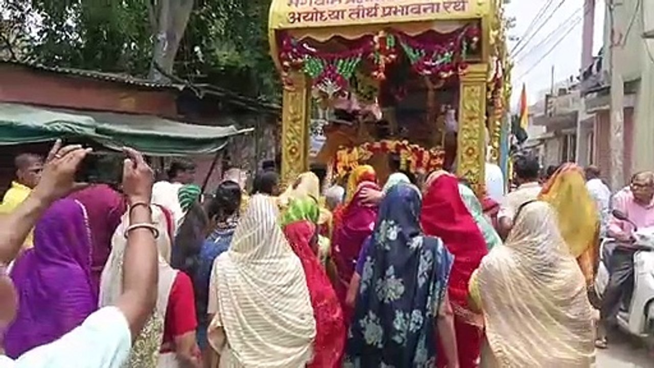 जैन तीर्थ प्रभावना रथयात्रा का भव्य स्वागत