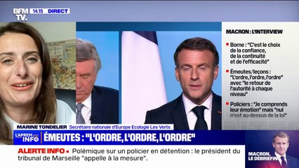 Marine Tondelier, secrétaire nationale d'EELV: "J'ai la sensation qu'on est dans un tournant de l'Histoire et dans un moment extrêmement grave de notre vie institutionnelle