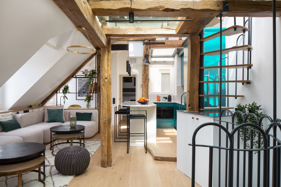 Paris sous les toits : métamorphose d'un cocon de 65 m2