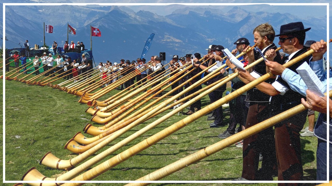 Klang der Berge: Alphorn-Wettbewerb in der Schweiz