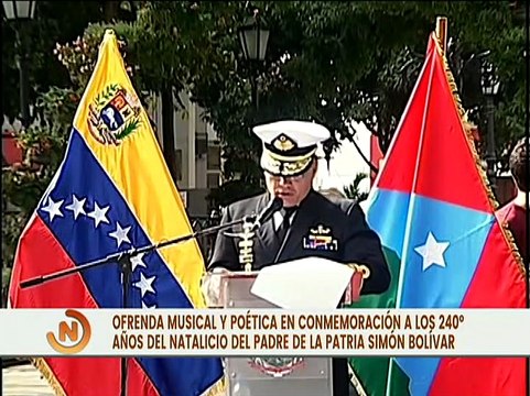 Autoridades de la FANB rinden honores por los 240 años del natalicio del prócer Simón Bolívar