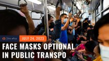 Philippines makes wearing of face masks in public transport optional