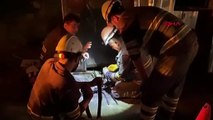 Maltepe'de inşaat halindeki binada elektrik kablosu yangını