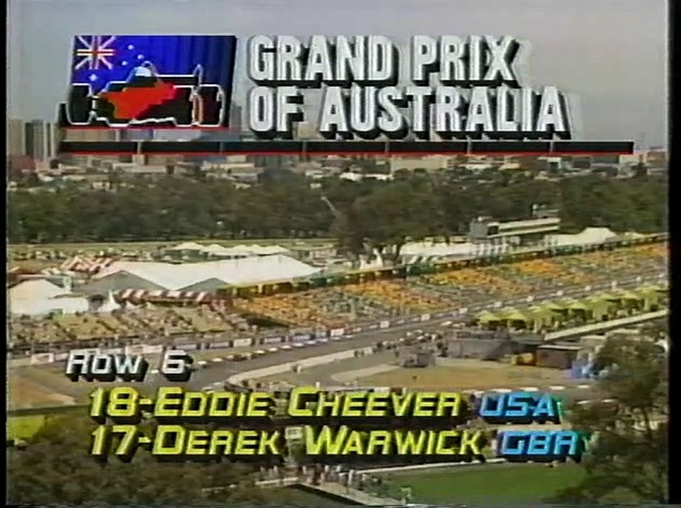 F1 1987 - AUSTRALIA (ESPN) - ROUND 16