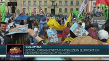 FTS 20-07 20:30 Colombian social organisations mobilise in support of govt. reforms
