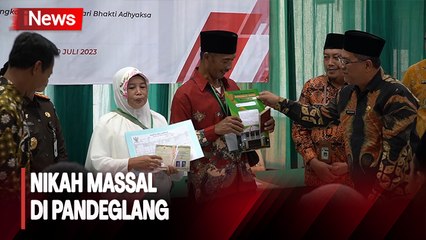 25 Pasangan Nikah Massal di Pandeglang, Ada yang Sudah Punya Cucu