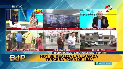 Richard Arce sobre Toma de Lima: “Esta movilización puede ser el inicio de algo más complejo”