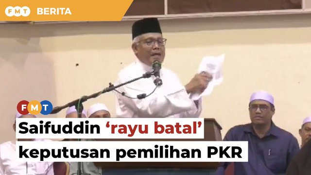 Saifuddin rayu batal keputusan pemilihan PKR lepas kalah pada Rafizi, kata Hamzah