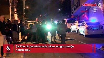 Şişli'de korkutan gecekondu yangını