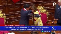 Dina Boluarte y Alberto Otárola reciben denuncia constitucional por presunta usurpación de función pública