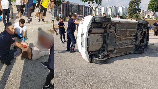 Devrilen otomobilden fırlayan sürücü, başını asfalta çarpıp öldü
