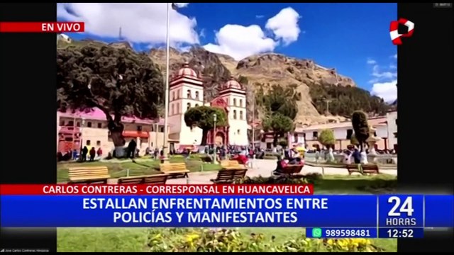 Huancavelica: manifestantes intentaron quemar la prefectura de la ciudad