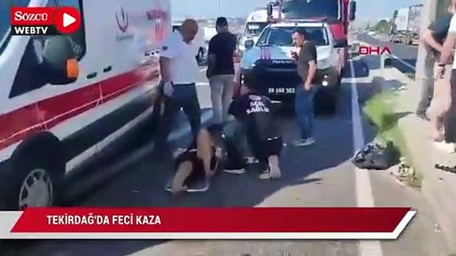 Tekirdağ'da kavşakta feci kaza 2 ölü