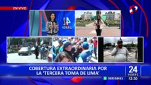 “Toma de Lima”: manifestantes dejan plaza Dos de Mayo y se congregan en plaza San Martín