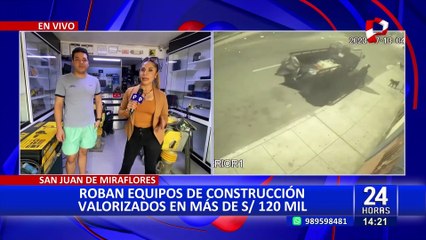 SJM: roban artículos de construcción valorizados en S/120 mil