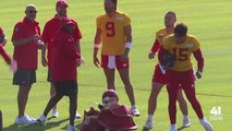 WATCH: Hilarious video of Mahomes dodging bees at Chiefs practice
