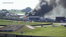 Smoke billows from fire at Lydden Hill race circuit, near Canterbury