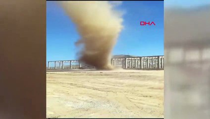 Bitlis'te İplik Fabrikası İnşaatında Hortum Oluştu