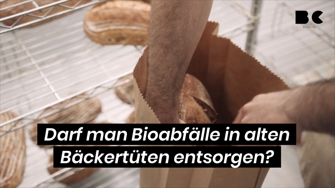 Darf man Bioabfälle in alten Bäckertüten entsorgen?