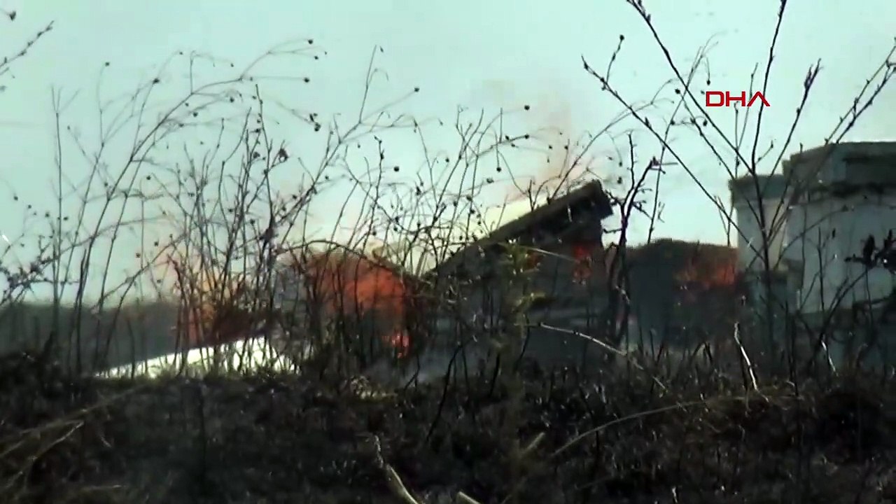 Incendie dans un champ de blé scié à Edirne : ruches et balles de paille brûlées