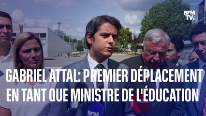 La prise de parole de Gabriel Attal à La Verrière pour son premier déplacement en tant que ministre de l'Éducation