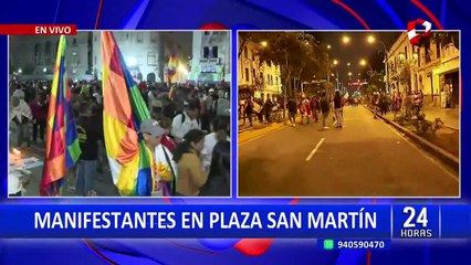 Toma de Lima: manifestantes se congregan en la plaza San Martín