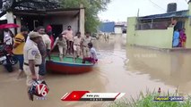 Police Officials Rescued Public Who Stuck In Flood Water _ Quthbullapur _ V6 News