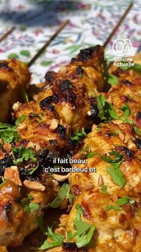 CUISINE ACTUELLE - Brochettes de poulet satay grillées