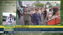 Peruanos continúan manifestaciones y marchas en rechazo a la gestión gubernamental y el Congreso