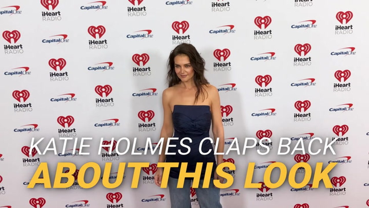 Katie Holmes Weighs In After Breaking The Internet By Wearing What Looked To Be A Mini Dress Over Jeans