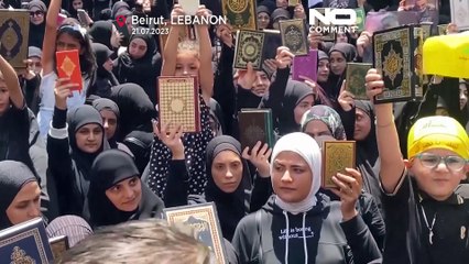 Watch: Muslims in Lebanon and Iraq protest after Quran desecrated in Sweden