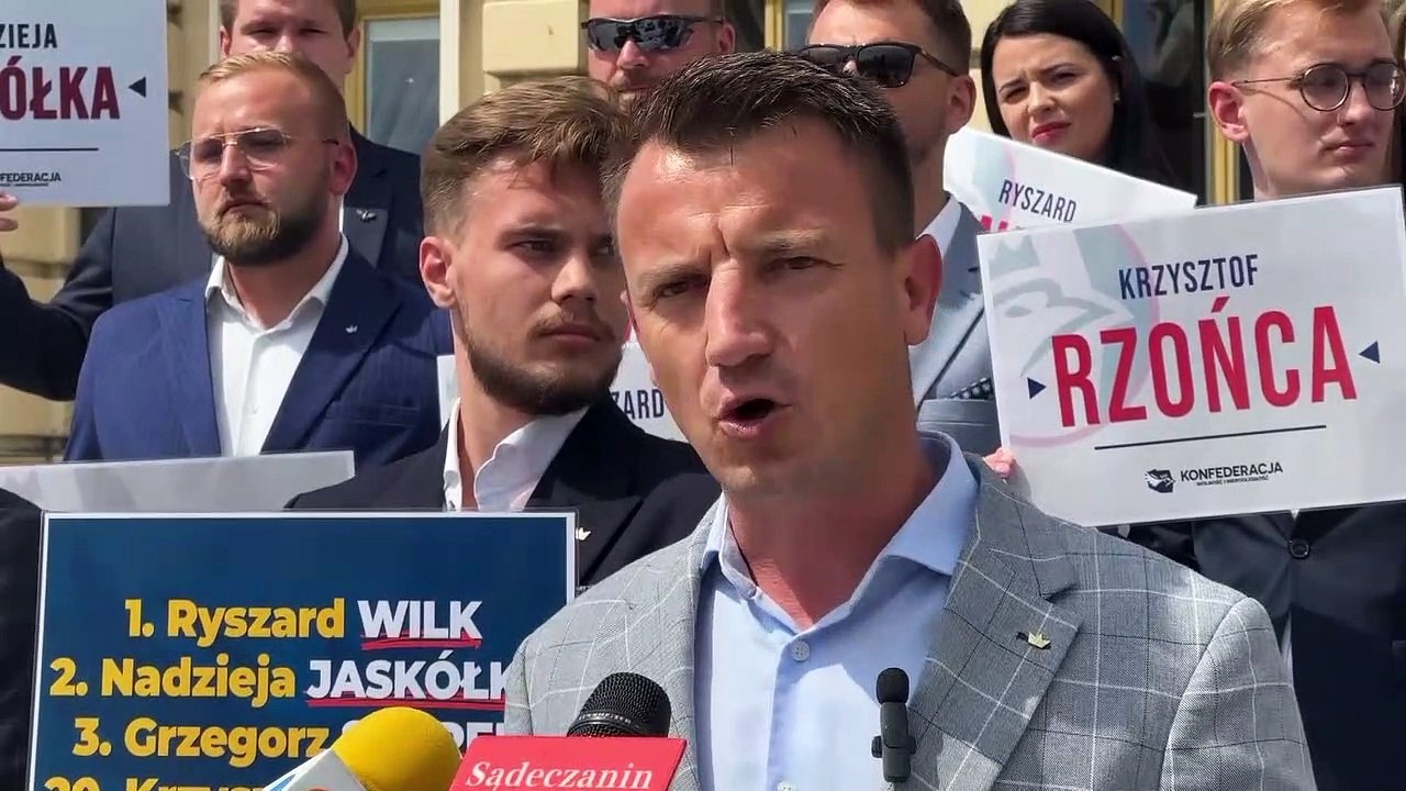 Nowy Sącz - konferencja prasowa Konfederacji