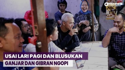 Usai Lari Pagi dan Blusukan di Pasar Citeureup Bogor, Ganjar dan Gibran Ngopi Bareng
