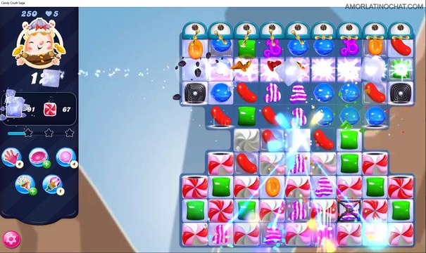 Candy Crush Saga traying to pass Level 250 tratando de pasar nivel 250 en candy chush saga jugando juego games game