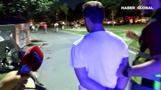 'Dur' ihtarına uymadı! Motosikletini polis ve yayaların üzerine sürdü