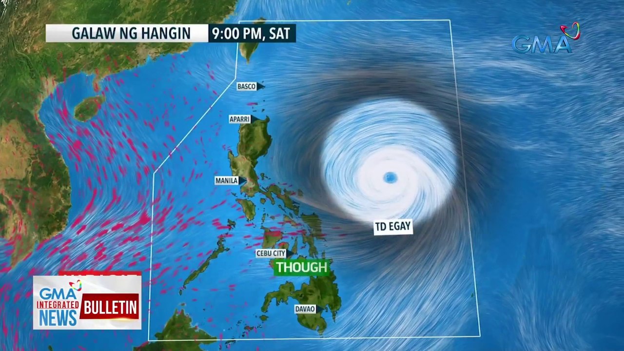 PAGASA: Bagyong Egay, posibleng lumakas at maging tropical storm ngayong araw | GMA Integrated News Bulletin