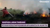 Waspada Jarak Pandang, Karhutla Terjadi di Jalan Tol Kayu Agung-Palembang