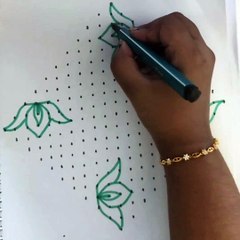 21*1 dots simple rangoli||big rangoli||chukkala muggulu||Pulli kolam