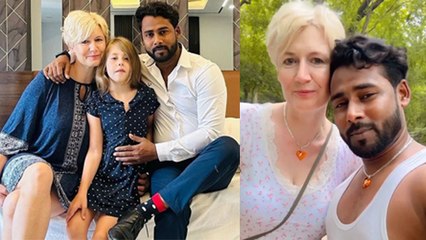 Poland Lady का 6 Year Daughter के साथ Indian Jharkhand Entry, Shadab Malik के साथ Love Story…