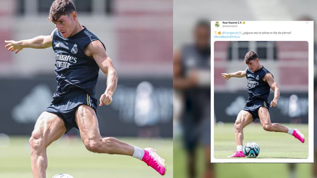 La foto del estado físico de Fran García que ha publicado el Madrid y ha generado todo tipo de comentarios