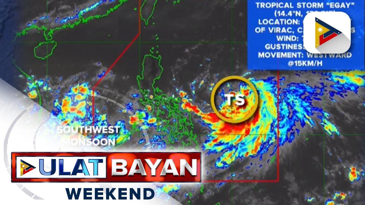 Bagyong #EgayPH, bahagyang lumakas habang kumikilos pakanluran sa may Philippine Sea
