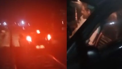 'आज गाड़ी तेरा भाई चलाएगा...', नशे में धुत शख्स ने रेलवे ट्रैक पर चलाई कार