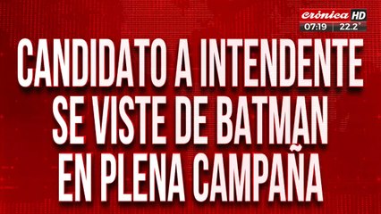 De Ciudad Gótica a Paraná: candidato a intendente se viste de Batman en plena campaña