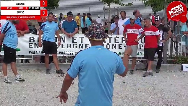 32e ANTUNES vs COUTAZ : Mini WebTV Saint-Maurice-de-Beynost (Miribel) National de pétanque triplette open 2023