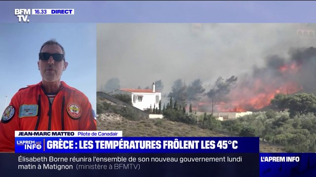 Incendie en Grèce: Le feu n'est pas éteint, mais il est fixé et maîtrisé , affirme le pilote de Canadair français Jean-Marc Matteo